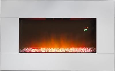 Dimplex Diamantique Optiflame Mirrored Glass Wall Electric Fire 1.4kW Heater