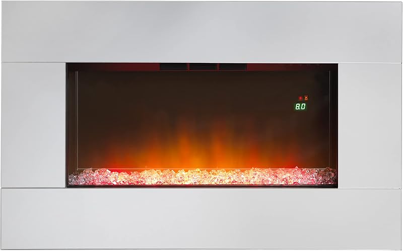Dimplex Diamantique Optiflame Mirrored Glass Wall Electric Fire 1.4kW Heater