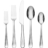 Oneida Grant 20-Piece 18/0 Silverware Set for 4, Flatware | mirror finish, dishwasher safe | includes knives, forks, and spoons | cutlery set for kitchen and dining
