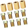 DACUAN Brake Line Fittings - 4 Metric 3/16 Brake Line Union+8 Nuts Fit for Inverted/Double Flares Brake Line Tube,Brake Line 