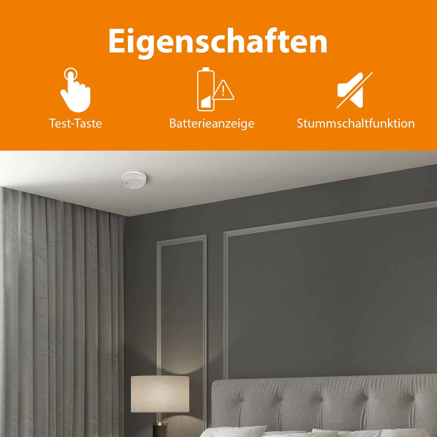 Smartwares Rauchmelder FSM-11517 2er-Set, 5-Jahre-Batterie, NF-zertifiziert 7