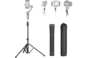 AOCHUAN 1.7M Complete Camera Tripod for Smartphones Camera Gimbal Stabilizers w/ 0.44m ~1.7m Aluminum Alloy Lighting Stand(T20)