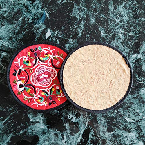 12pcs-Chinese-Embroidery-Round-Coasters-for-Drinks-Eastern-Ethnic-Floral-Pattern-Vintage-Fabric-Coaster-Decorative-Cup-Mat-PlacematMixed-Colors-Mixed-Color-12pcs