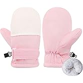 Toddler Kids Winter Snow Mittens for Baby Girls Boys 2-4 Years, Fleece Lining Thermal Warm Waterproof Windproof Soft Gloves