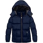 wantdo Boy's Winter Coat Warm Puffer Jacket Waterproof Parka with Hood