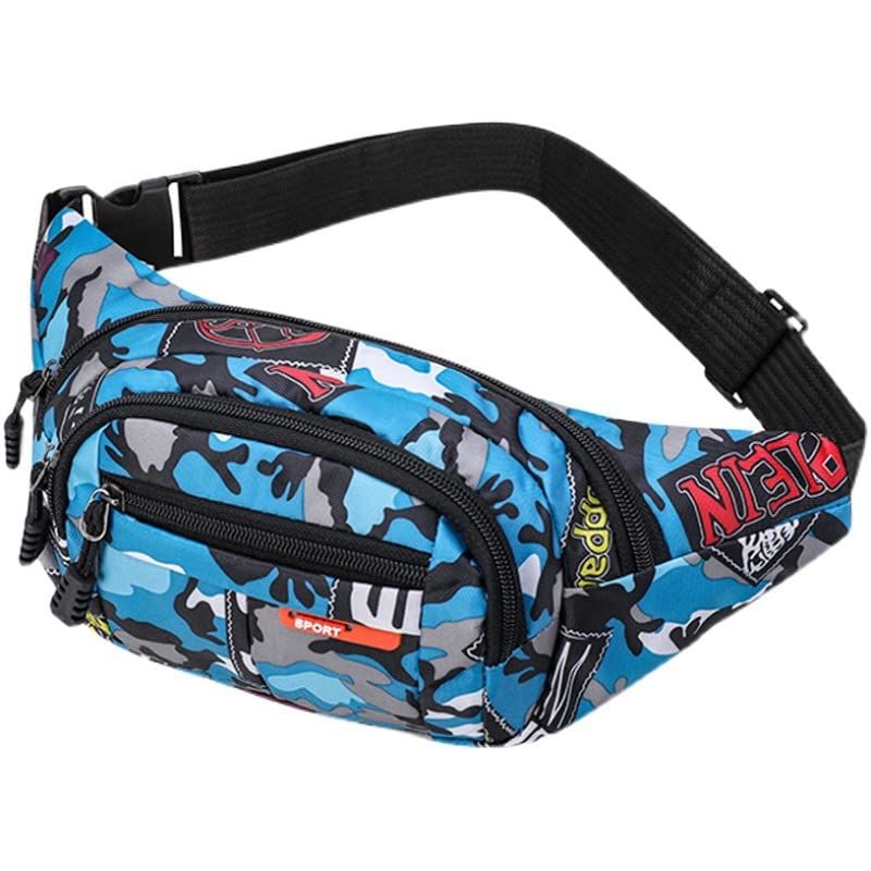 Bum Bag,Camo Bumbag Camouflage Belt Bag Waist Bag Fanny Pack Fabric Nylon Money Belt for Men Boys Running Hiking Travel Sports 13.65 * 4.68 Inch
