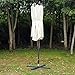 Outsunny 15' Double-Sided Outdoor Patio Market Umbrella with Air Vents - Cream White