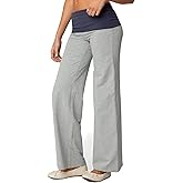 Pivanzore Fold Over Yoga Pants for Women Low Rise Wide Leg Leggings Sweatpants Y2k Cozy Stretchy Foldover Lounge Pants