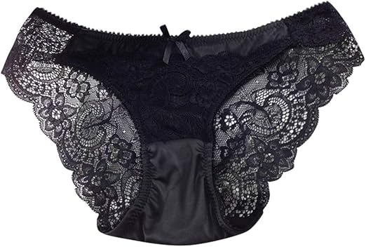 Oasisocean Women S Sexy Underwear Panties Brief Lace Bow Trim