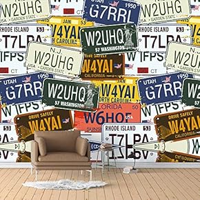 Wall Murals for Bedroom Vintage Bar Theme Removable Wallpaper Peel and Stick Wall Stickers - 66x96 inches