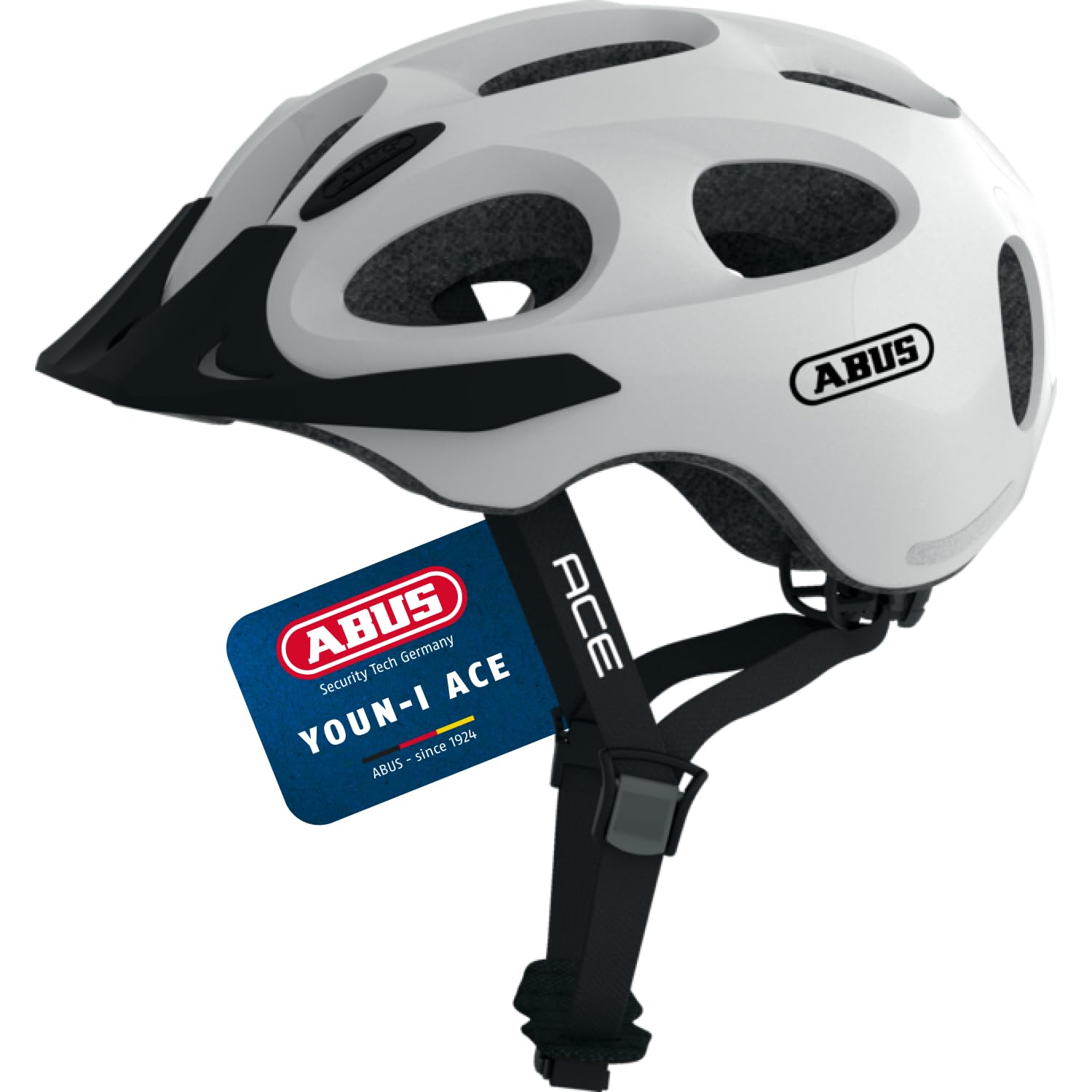 ABUS Unisex, Fahrradhelm, Weiß (Pearl White), L (56-61 cm)
