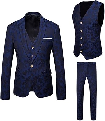 denim 3 piece suit