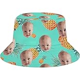 Custom Bucket Hat Personalized Fisherman Cap with Face Design Your Own Photo Summer Travel Funny Hats for Women Men