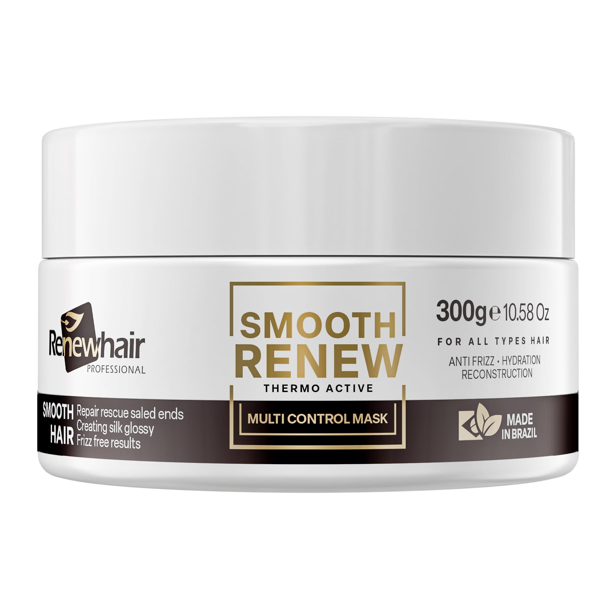 Renew Hair Professional Collagen Smooth Hair Brazilian Treatment, Anti-Frizz, Volume Reduced Thermo Active, Multi Control,Collagen smart, Salon finish, Vegan 300gr