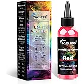 Red Epoxy Resin Pigment - 3.4 fl.oz / 100ml Concentrated Dye for Coaster,River Tables, Opaque Epoxy for DIY Art, UV Resin, Painting,Colorant for Jewelry Making