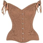 Daisy corsets womens Daisy Corsets Womens Tan Suede Steel Boned Corset Top & Plus Size Western Fashion Apparel