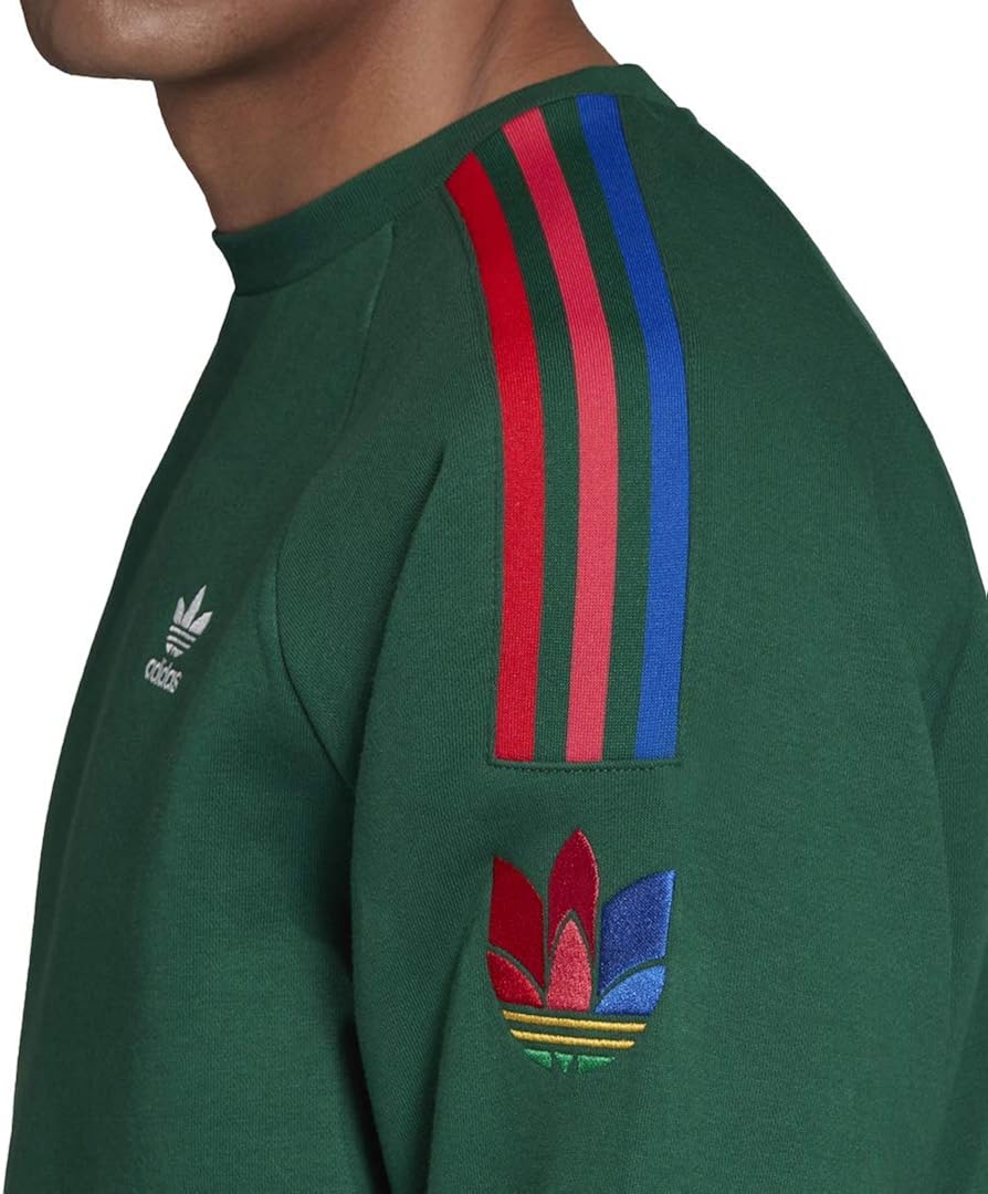 adidas originals adicolour crew neck sweatshirt with 3 stripe logo