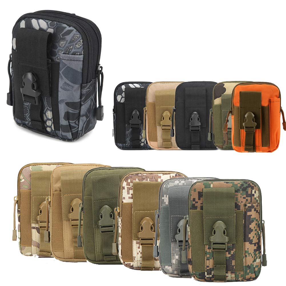 ZhaoCo Tactical Molle Pouch, Compact Utility Belt Pouch Military Army EDC pouch Waist Bag Fanny Packs for Sports Hiking Camping