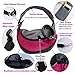 BREADEEP Pet Sling Carrier, Small Dog Cat Sling Bag for Travel, Front Pack Carry Tote with Breathable Mesh & Safety Closure, Rose in M
