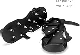 QWORK Gunite Spiked Shoes 25mm Short Spikes Epoxy Floor Black 1 Pair view 3