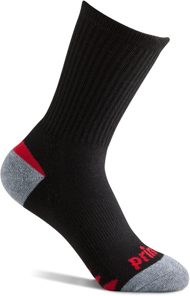 Prince Boys' Crew Length Athletic Socks with Cushion for Active Kids: Clothing