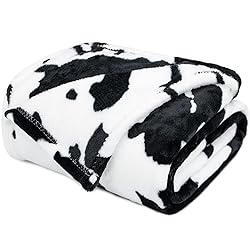 Fleece Blanket Cow Print Soft Throw Blanket