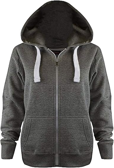 ladies grey zip hoodie