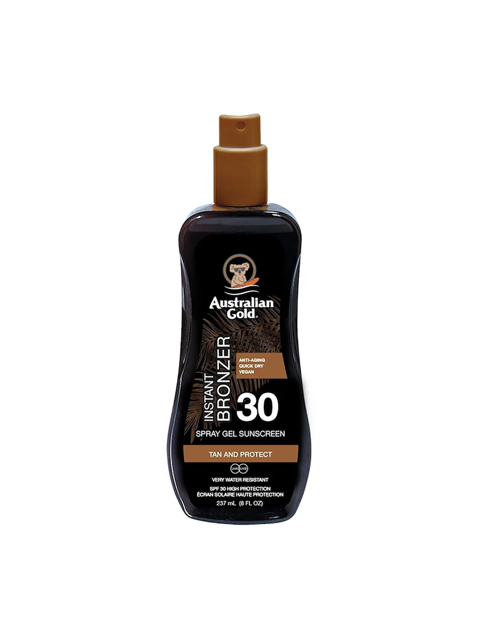 Australian Gold SPF 30 Spray Gel with Instant Bronzer 237ml