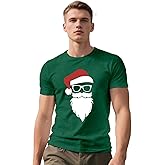 VERYNEAT Mens Christmas Shirt Cute Santa T-Shirts Xmas Claus Tee Tops
