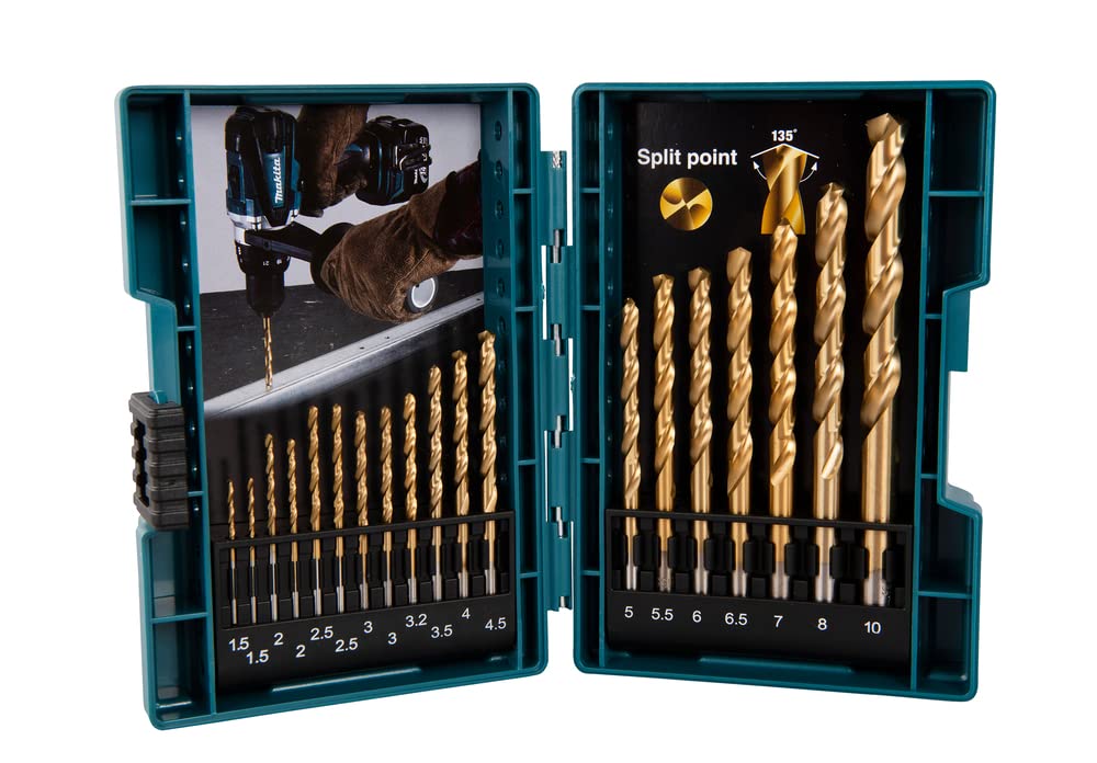 Makita B-67795 19 Piece HSS-TiN Drill Bit Set