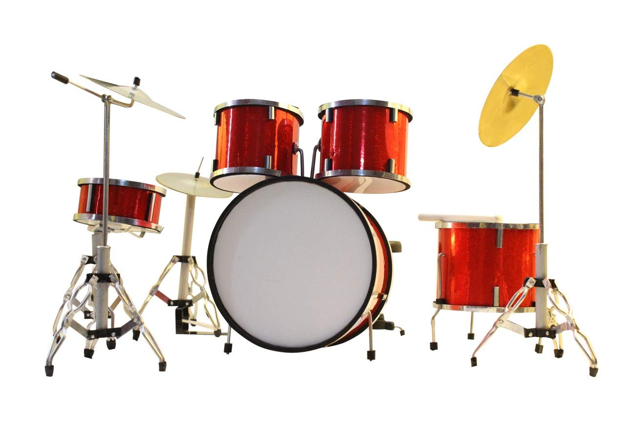 Miniature Battery Height 15 cm Red Handcrafted