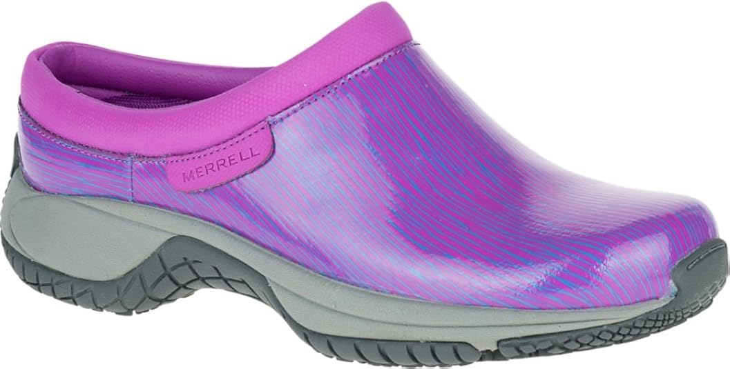 Merrell Women's Encore Slide Pro Shine SlipResistant Work Shoe, Purple