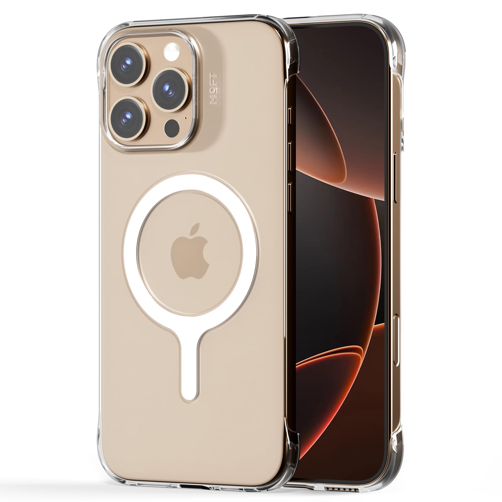 MOFT Invisible Case for iPhone 16 Pro Max, Ultra-thin Clear Case Compatible with MagSafe, Dual Cutouts Frame Design with Bare-Device Feel, Anti-Yellowing Strong Magnetic Phone Case