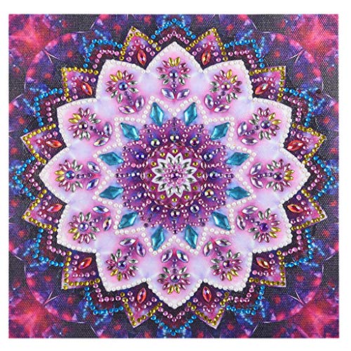 DIY 5D Diamond Painting by Number Kits Embroidery Painting for Wall Decor (Special Shaped Diamond (Mandala 8)