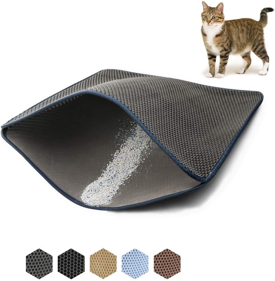 Amazon 猫砂 マット 猫 マット トイレ用 猫の砂取りマット 猫 マット 砂 猫用砂落としマット シリコーン製 柔らかく快適 40cm 50cm ほとんどの猫用トイ グレー 一佳 クッション マット マルチカバー 通販