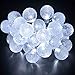 GDEALER Solar String Lights 20ft 30 LED White Crystal Ball Waterproof Outdoor String Lights Solar Powered Globe Fairy String Lights for Garden, Home, Landscape, Christmas Decoration (1)