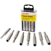 ToolPro 3 Inch Magnetic Bit Tip Holder - 8 Pieces in Interlocking Storage Box for Quick Dispensing, Professional Drywall &amp; Construction Driver Bit Set