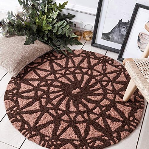 Rugs living room American Style Round Basket Mats Study Computer Swing Chair Bedroom Bedside Blanket Carpet Living Room (Color : A, Size : 100CM×100CM)