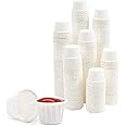 Stockroom Plus 600 Pack Mini Sample Cups for Tasting, Small Disposable Paper Souffle Cups for Condiments, Medicine (White, 0.5 oz)