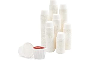Stockroom Plus 600 Pack Mini Sample Cups for Tasting, Small Disposable Paper Souffle Cups for Condiments, Medicine (White, 0.5 oz)