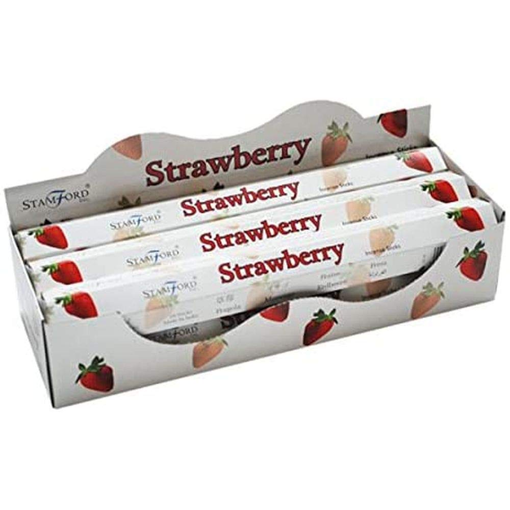 STAMFORD INC. 37141 Strawberry Incense Sticks, 20 Sticks x 6 Packs