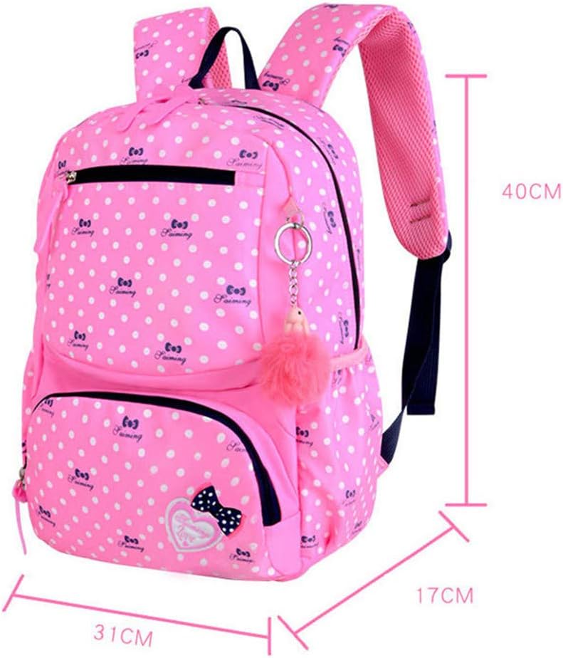 VIDOSCLA 3Pcs Crown Prints Backpack Sets Bowknot Primary Schoolbag Travel Daypack Shoulder Bag Pencil Case - Image 3