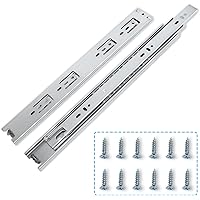 HOMANDS 16 Inch Drawer Slides with Mounting Screws - Heavy Duty Full Extension Steel Track – Noiseless Drawer Rails with Ball