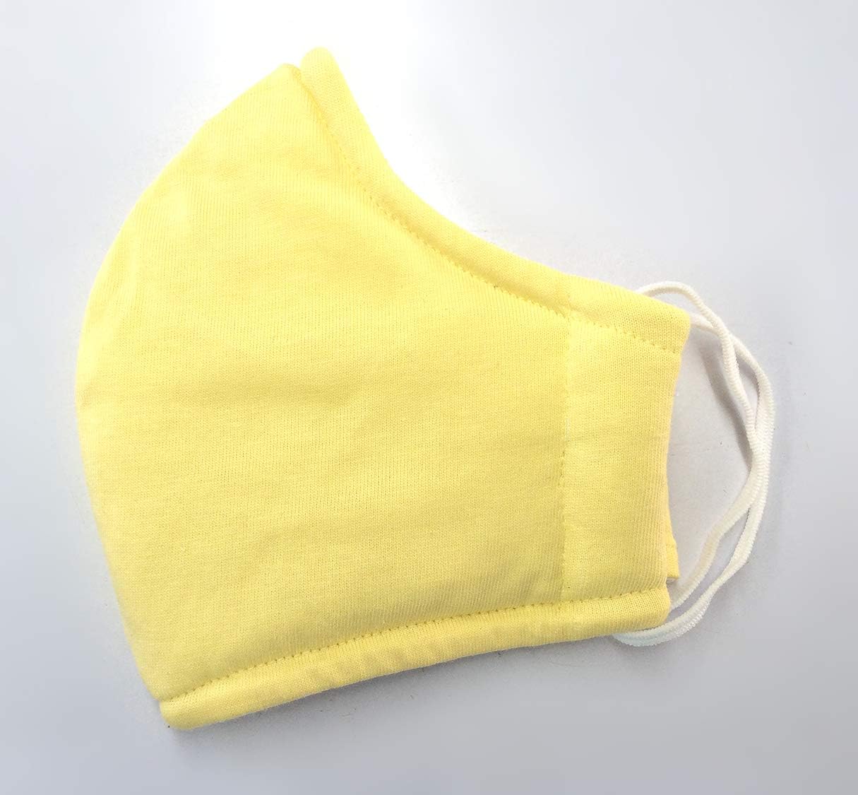 Breazy Cotton Washable Pollution Mask (Light Yellow) - Pack of 10