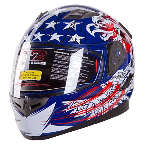 IV2 "THE PATRIOT" Modular Dual Visor Motorcycle / Snowmobile Helmet