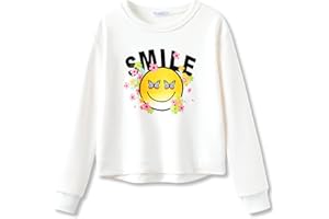 Serdomi Crop Sweatshirt for Little & Big Girls - Cool Top Clothes Stylish Graffiti/California/New York Size 6-18