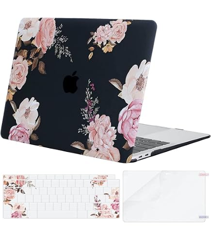 Fancity Étui pour MacBook Air 13 2020, 2021 M1 A2337 A2179 A1932 – Coque de protection rigide en caoutchouc et housse de clavier pour MacBook Air 13 avec Touch ID (2018 à