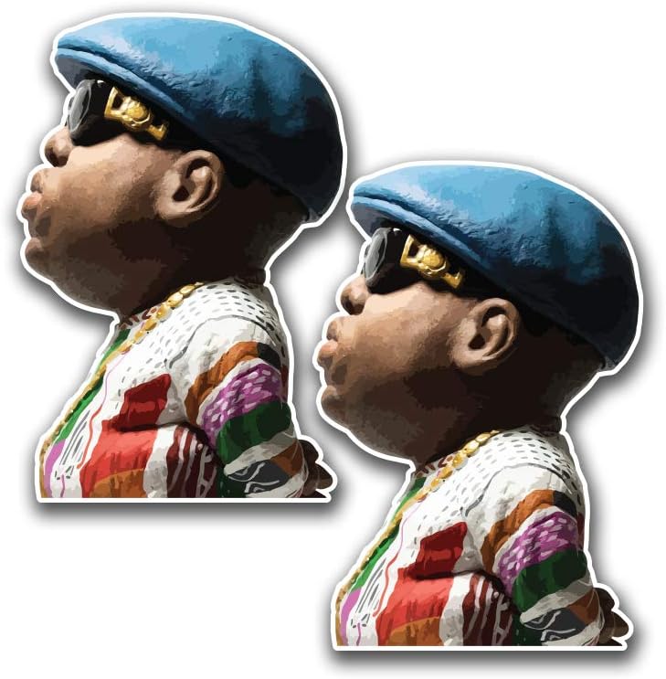 Stickernaut Biggie Smalls Stickers for Laptops Water Bottles [Premium Matte Vinyl]
