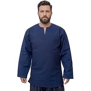 Mythrojan Greenwood Sentinel Norse Cotton Tunic for Viking Reenactment & Cosplay