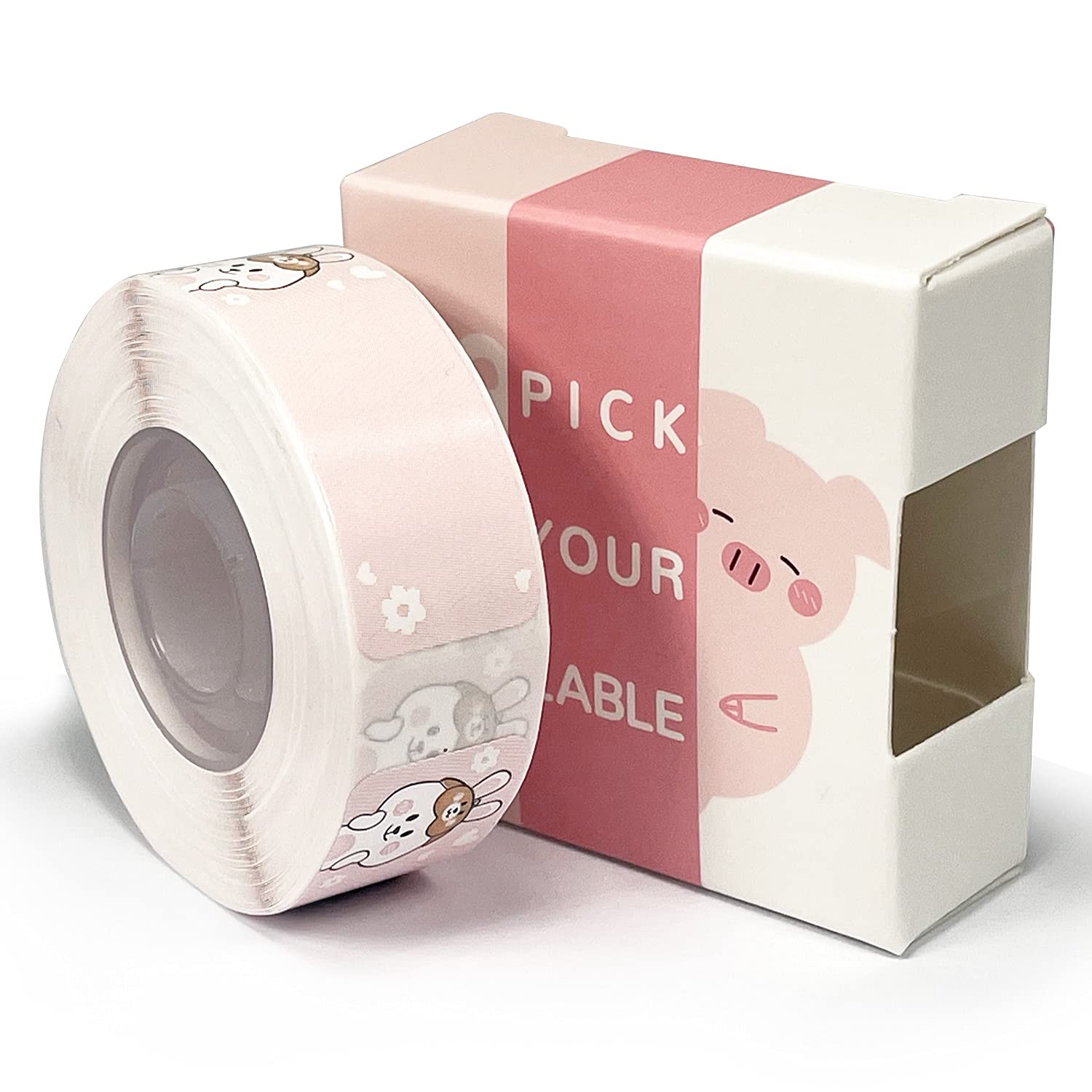 GOGUM D30S Label Maker Paper, 14x40mm/160Pcs Pattern Label, Laminated, Waterproof, Tear Proof, 1 Roll